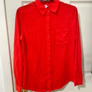 Women’s Red Button-Up Shirt